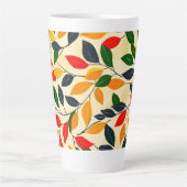 Autumn Leaf Pattern Latte Mok (Voorkant)