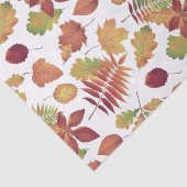 Autumn Leaf Print op White Decoupage Craft Tissuepapier (Detail)