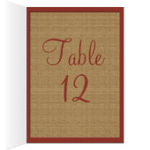Autumn Leaf Table Number Card (Binnen (Rechts))