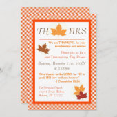 Autumn Leaf - Thanksgiving Innodiging Kaart (Voorkant / Achterkant)