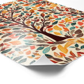 AUTUMN LEAF TREE DESIGN FOTO AFDRUK (Hoek)