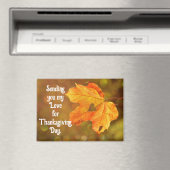 Autumn Leaf With Heart Thanksgiving Magnet Magneet (Insitu (Vaatwasser))