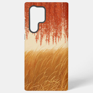 Autumn Leaves and Golden Field Phone Case Samsung Galaxy Hoesje