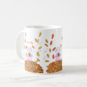 Autumn Leaves and Graceful Cat Personalized Mug (Devant gauche)