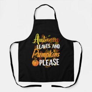 Autumn leaves and pumpkins please funny halloween schort