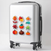 Autumn Leaves and Pumpkins Sticker Set (Sur valise)