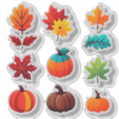 Autumn Leaves and Pumpkins Sticker Set (Devant)