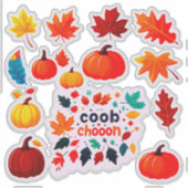 Autumn Leaves and Pumpkins Sticker Set (Devant)