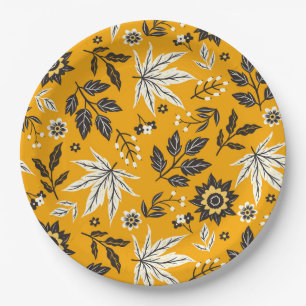 Autumn Leaves, Berries & Acorns Papieren Bordje