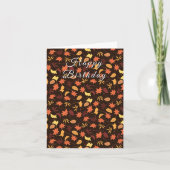 Autumn Leaves Birthday Kaart (Voorkant)