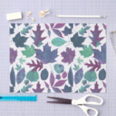 Autumn Leaves Blue Paarse Turquoise Tissuepapier (Craft)