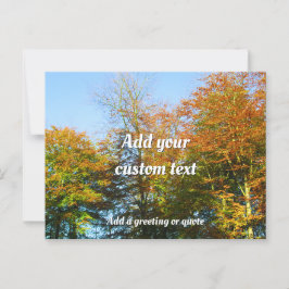 Autumn Leaves & Blue Skies - Personalised Briefkaart