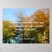 Autumn Leaves & Blue Skies - Personalised Poster