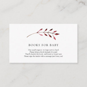 Autumn Leaves Books for Baby insert card Informatiekaartje
