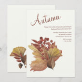 Autumn Leaves Bouquet Kaart (Voorkant / Achterkant)