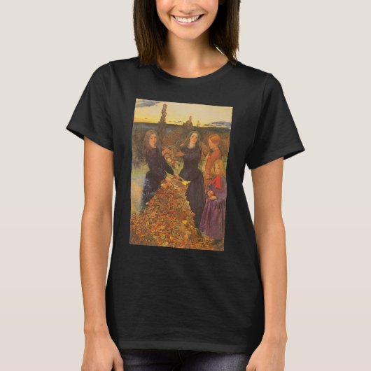 Autumn Leaves by Sir John Everett Millais T-shirt (Voorkant)