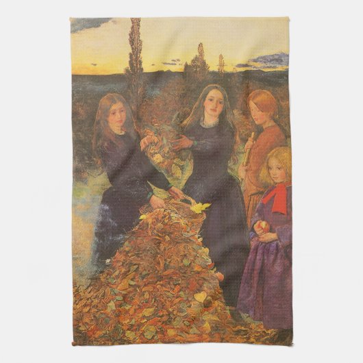 Autumn Leaves by Sir John Everett Millais Theedoek (Verticaal)