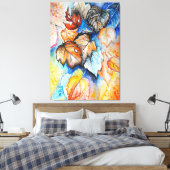 Autumn Leaves Canvas Print - Schilderen (Insitu (Slaapkamer))