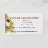 Autumn Leaves Chickadee Bird Custom Visitekaartje (Voorkant)