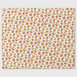 Autumn Leaves Colorful Pattern Cadeaupapier
