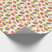 Autumn Leaves Colorful Pattern Cadeaupapier (Hoek)