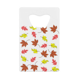 Autumn Leaves Colourfull Kredietkaart Flessenopener