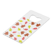 Autumn Leaves Colourfull Kredietkaart Flessenopener (Voorkant Gekanteld)