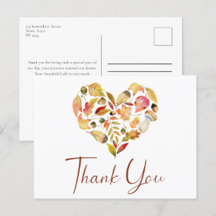 Autumn Leaves Dank u Briefkaart