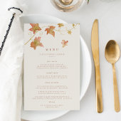 Autumn Leaves Elegant Fall Event Menu