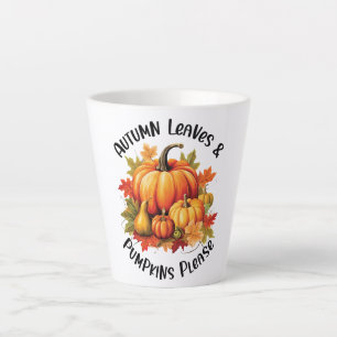 Autumn Leaves en Pumpkins Alsjeblieft Latte Mok
