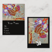 AUTUMN LEAVES EN WIND-/MODE-KOSTUMONTWERPER VISITEKAARTJE (Voorkant / Achterkant)