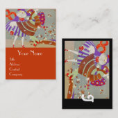 AUTUMN LEAVES EN WIND-/MODE-KOSTUMONTWERPER VISITEKAARTJE (Voorkant / Achterkant)