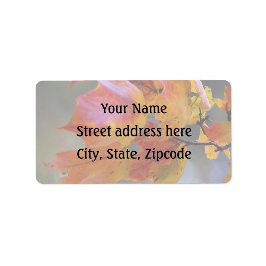 Autumn Leaves Etiket (Voorkant)