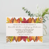 Autumn Leaves Fall Photo Faire-part de mariage (Debout devant)