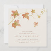 Autumn Leaves Fall Rehearsal Dinner Kaart (Voorkant)