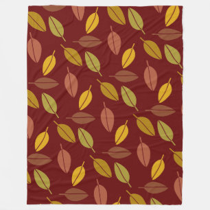 Autumn Leaves Fleece Blanket Deken