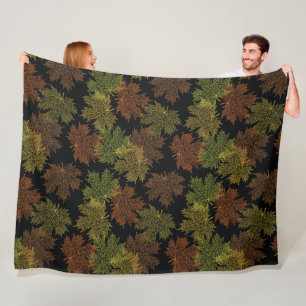 Autumn Leaves Fleece Blanket Deken