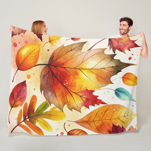 Autumn Leaves Fleece Deken (In situ)