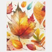 Autumn Leaves Fleece Deken (Voorkant)