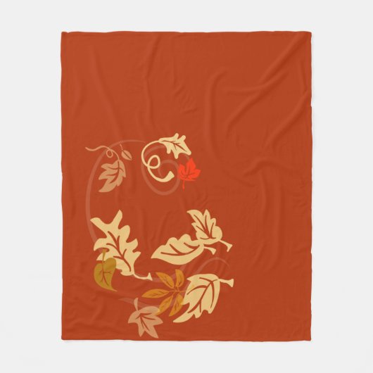 Autumn Leaves Fleece Deken (Voorkant)