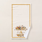 Autumn leaves frame personalized (Serviette à main)