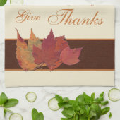 Autumn Leaves geeft Bedankt Kiitchen Towel Theedoek (Gevouwen)