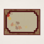 Autumn Leaves Gift Label Visitekaartje (Achterkant)