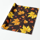 Autumn Leaves Gift Wrap | Najaarscadeaubonade Cadeaupapier (Uitgerold)