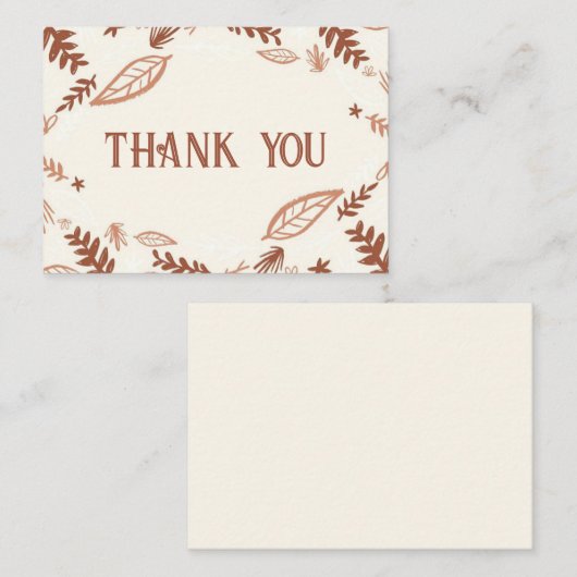 Autumn Leaves Herfst Dank je wel kaarten Notitiekaartje (Voorkant / Achterkant)