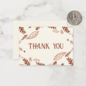 Autumn Leaves Herfst Dank je wel kaarten Notitiekaartje (Voorkant / Achterkant in situ)