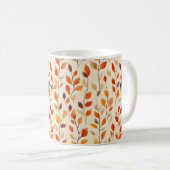 Autumn Leaves Herfst Pattern Koffiemok (Voorkant rechts)