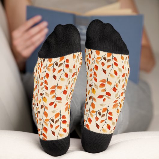 Autumn Leaves Herfst Pattern Sokken (Onderkant)
