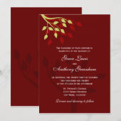 Autumn Leaves Invitation Kaart (Voorkant / Achterkant)