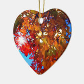 Autumn Leaves Keramisch Ornament (Links)